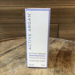 Active Argan TINTED OIL DROPS 1.0oz - New In Box - Sealed